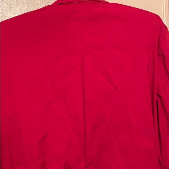 ANTHROPOLOGIE PREMISE BUTTON DOWN SHIRT DRESS BELT RED SZ 2 - Picture 7 of 8